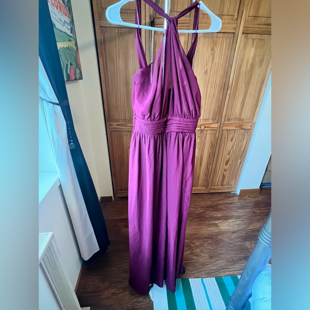 Birdy Grey Kiko Chiffon Halter Dress - Cabernet